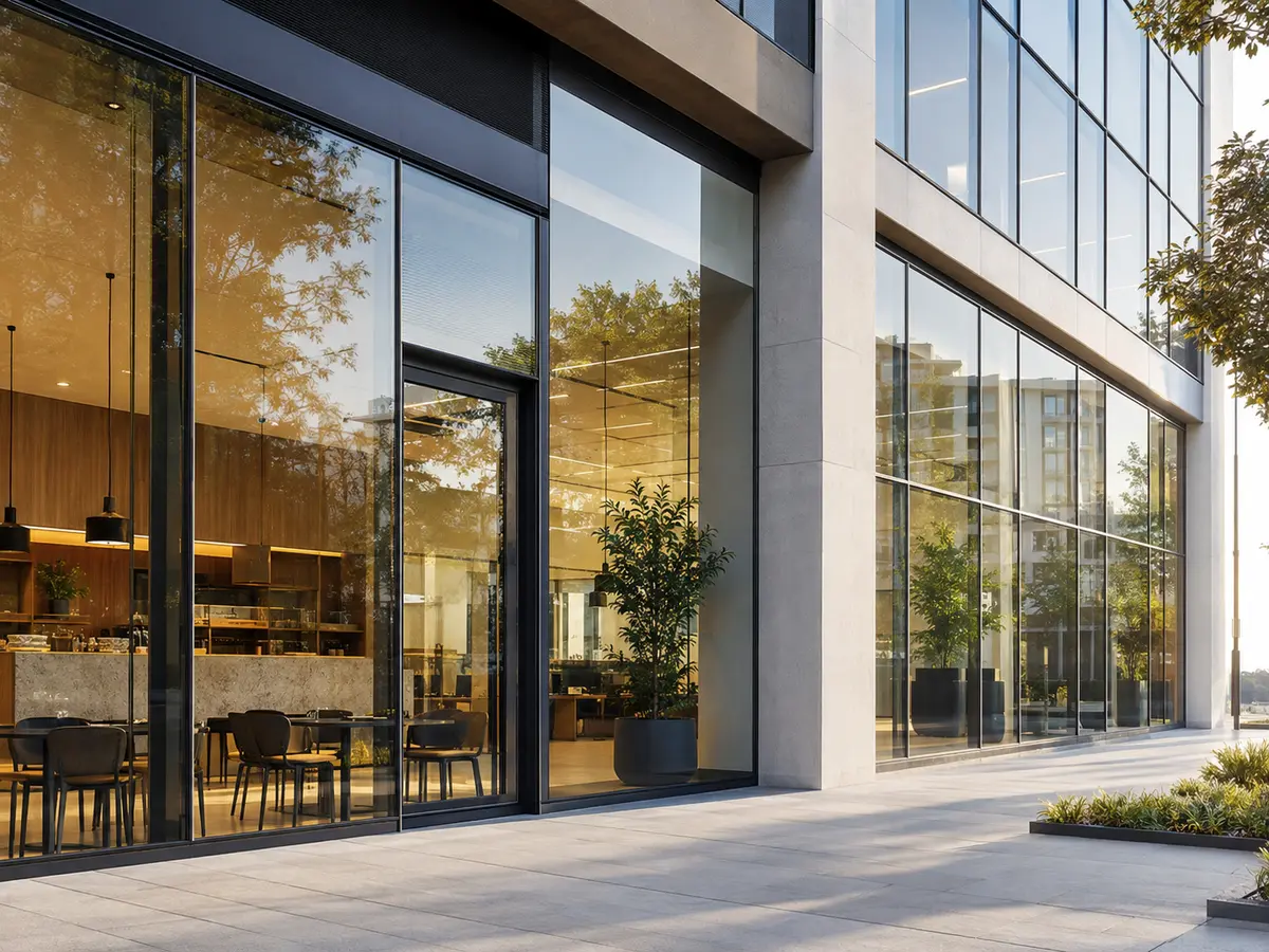 Vitres propres dans un espace professionnel à Casablanca